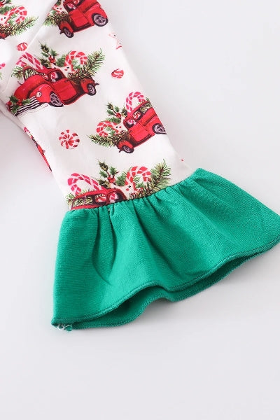 Christmas Car Green Romper