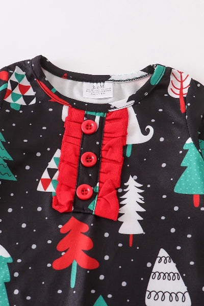 Christmas Tree Bubble Baby Romper