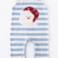 Stripe Santa Applique Santa Romper