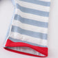 Stripe Santa Applique Santa Romper