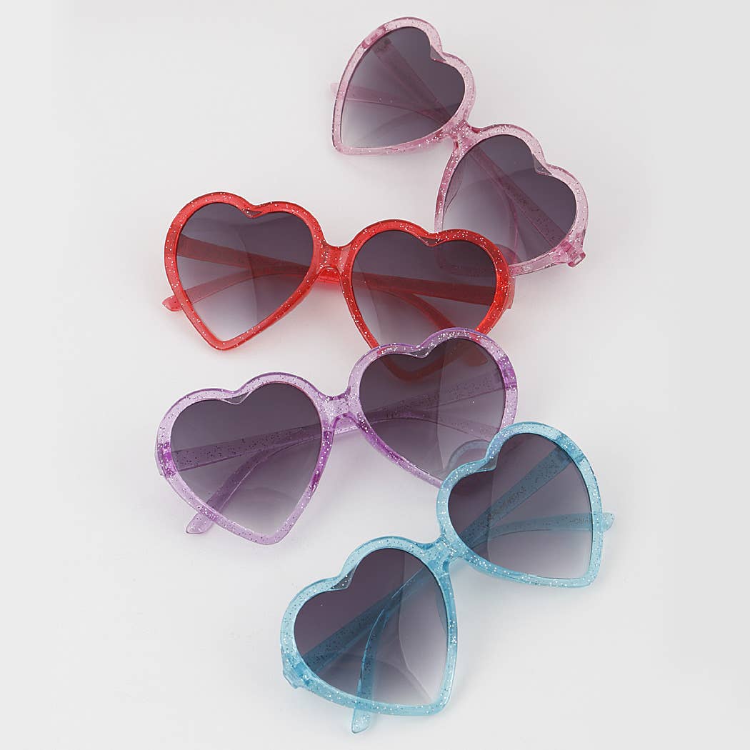 Glittered Heart Kids Sunglasses