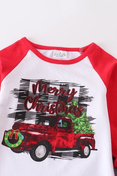 Red Christmas Truck Bell Bottoms