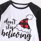 Red Black Plaid Bell Bottom Don't Stop