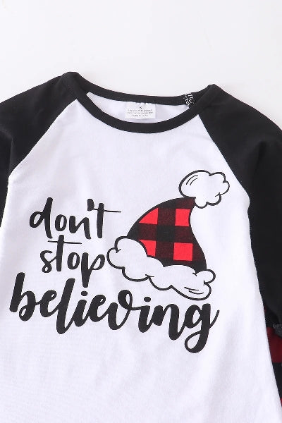 Red Black Plaid Bell Bottom Don't Stop