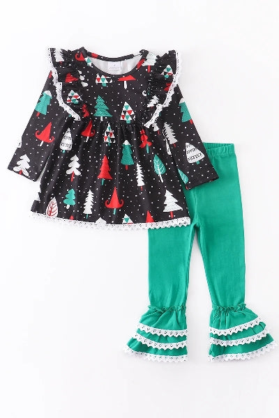 Christmas Tree Bell Pants Set