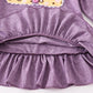Lavender Floral Ruffle Pants Set