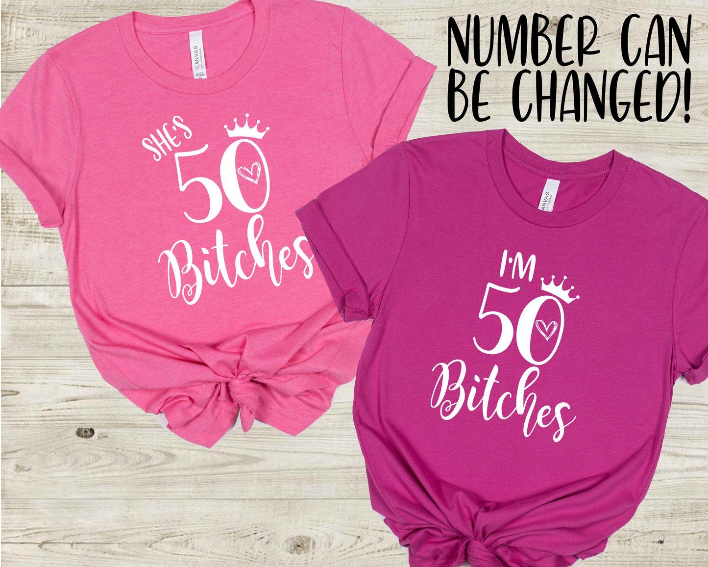 I'm/She's AGE Bitches! Custom Vinyl Tee
