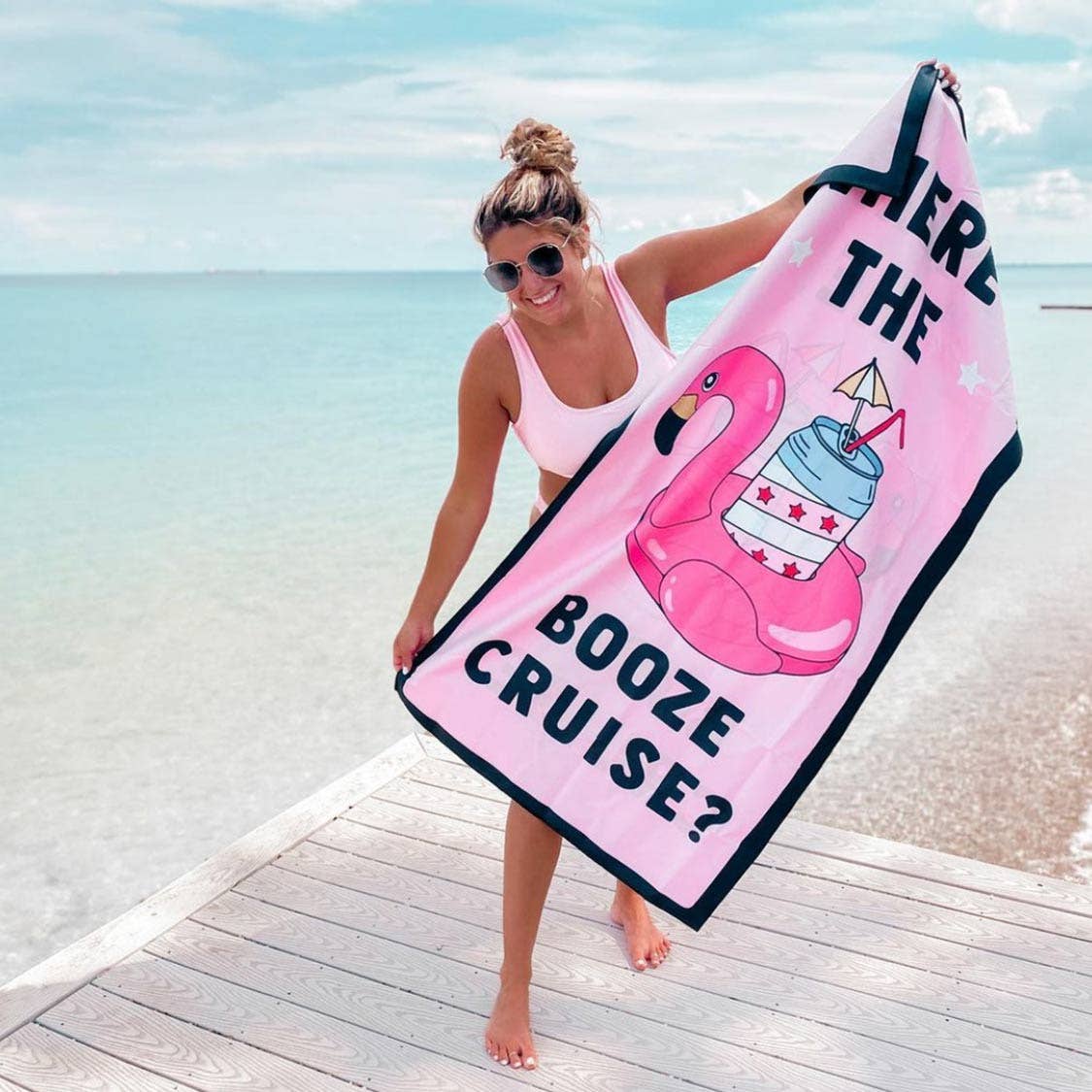 Where's The Booze Cruise Quick Dry Beach Towels