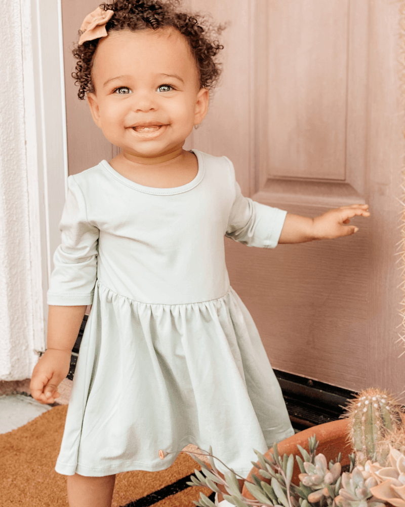Cleo Pleated Dress - Mint
