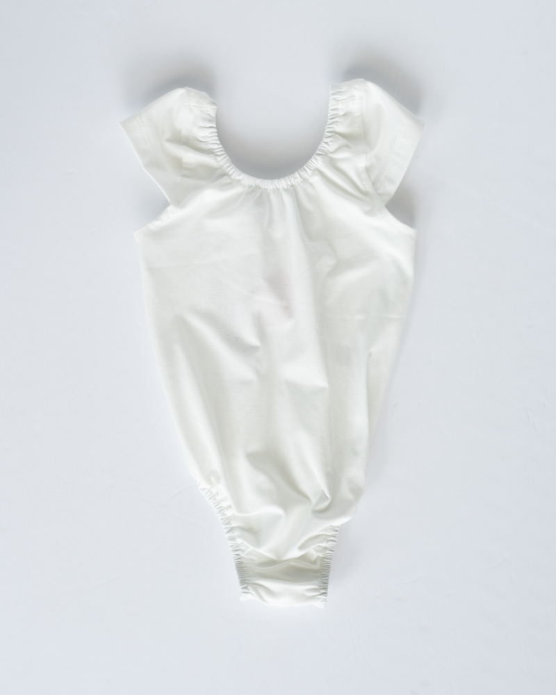 Maggie Cap Sleeve Leotard - White
