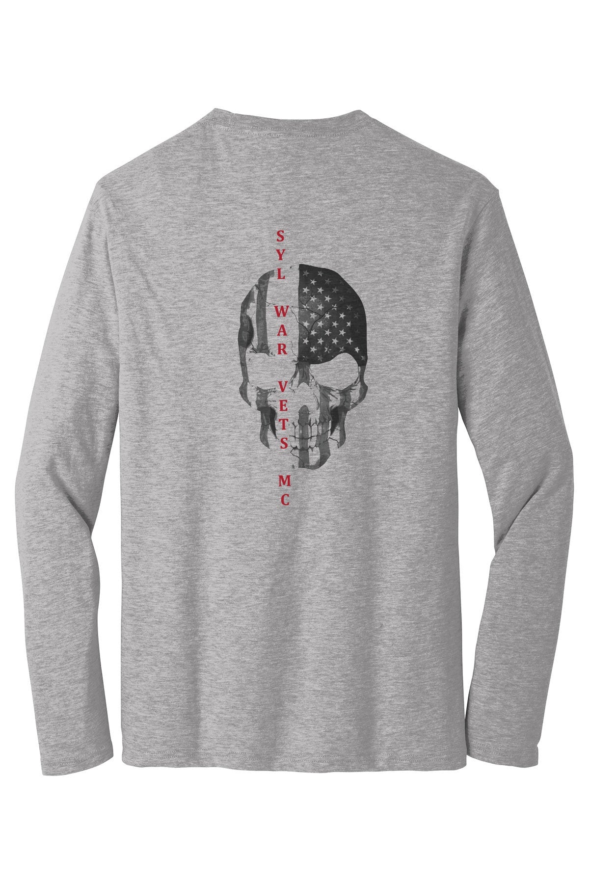 Long Sleeve - Grey - Skull Gold Star