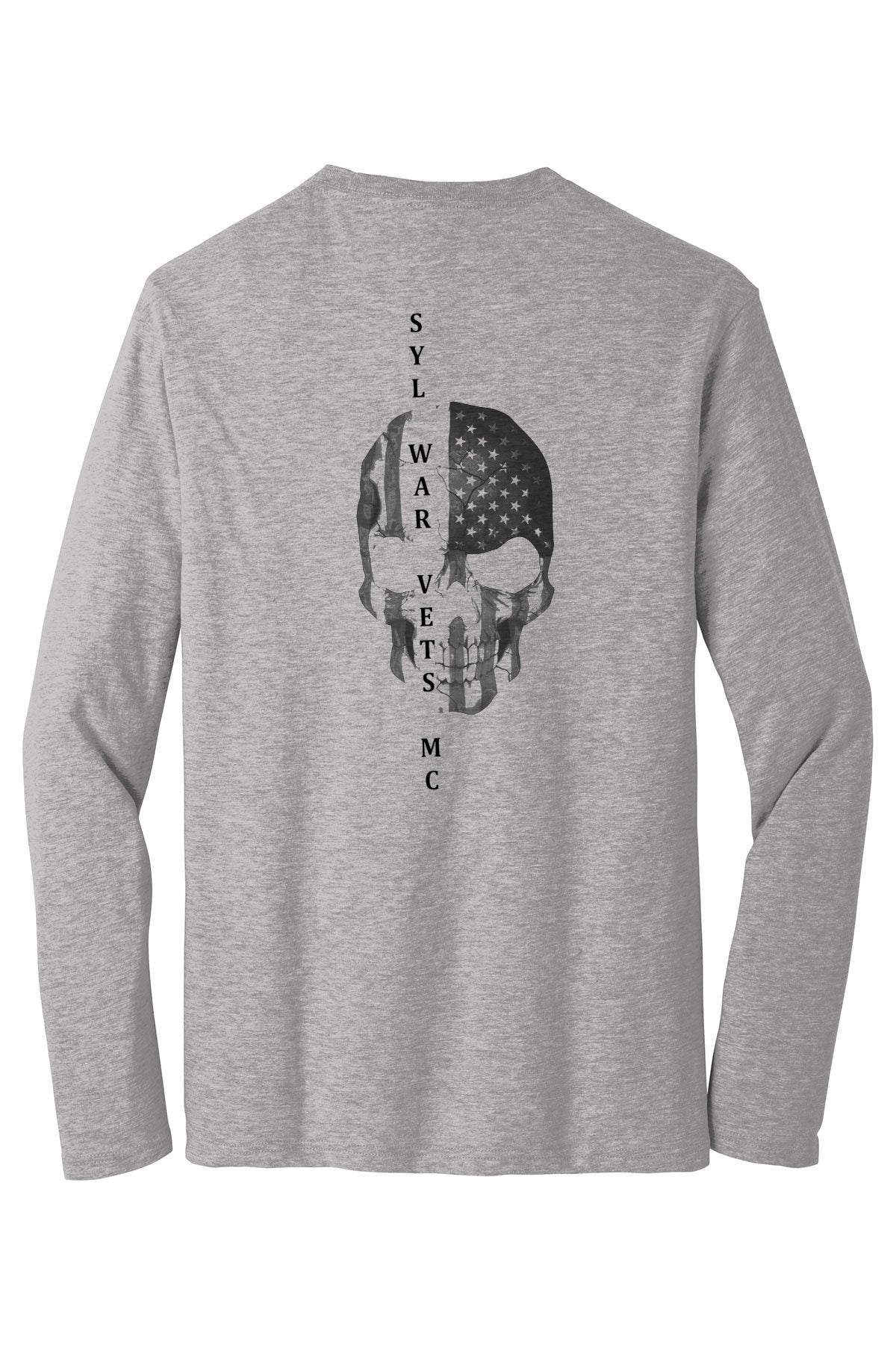 Long Sleeve - Grey - Skull Black Star