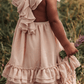 Nellie Ruffle Maxi Dress - Champagne