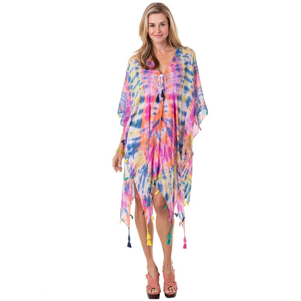 Multi Tie Dye Swimsuit Cover Up