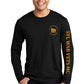 Long Sleeve - Black - Skull Gold/Red