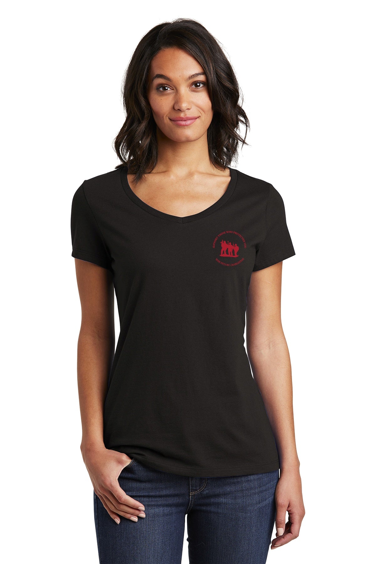 Ladies Short Sleeve Tee - Black - Lady Supporter