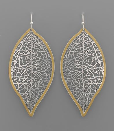 Filigree Leaf Earrings