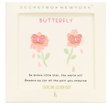 Epoxy Butterfly Earrings