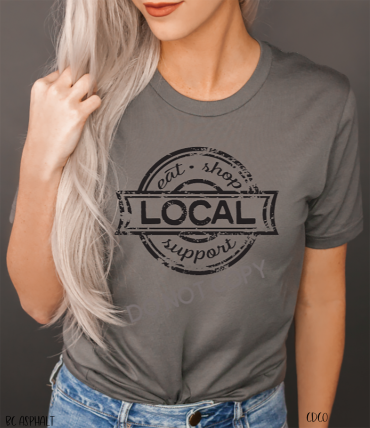 652. Eat Shop support Local - Black Ink