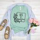 Floral Birthday Age Custom Vinyl Tee