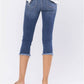 RAW HEM CUFF CAPRI - Judy Blue