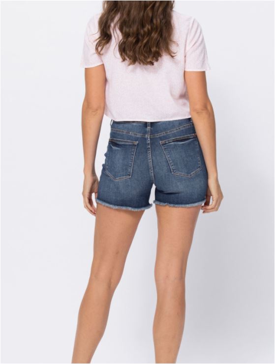 HI-RISE DESTROYED CUTOFF Shorts - Judy Blue