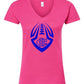 Women's Slim Fit Fine Jersey V-Neck T-Shirt - Pink - CB Football