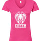 Women's Slim Fit Fine Jersey V-Neck T-Shirt - Pink - Cobra Football