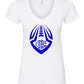 Women's Slim Fit Fine Jersey V-Neck T-Shirt - White - CB Football