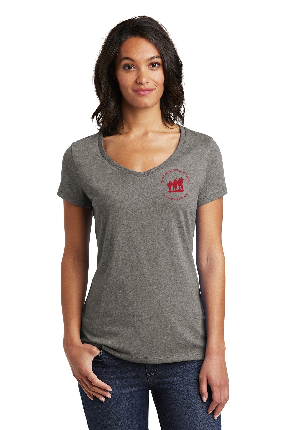 Ladies Short Sleeve Tee - Grey - Lady Supporter