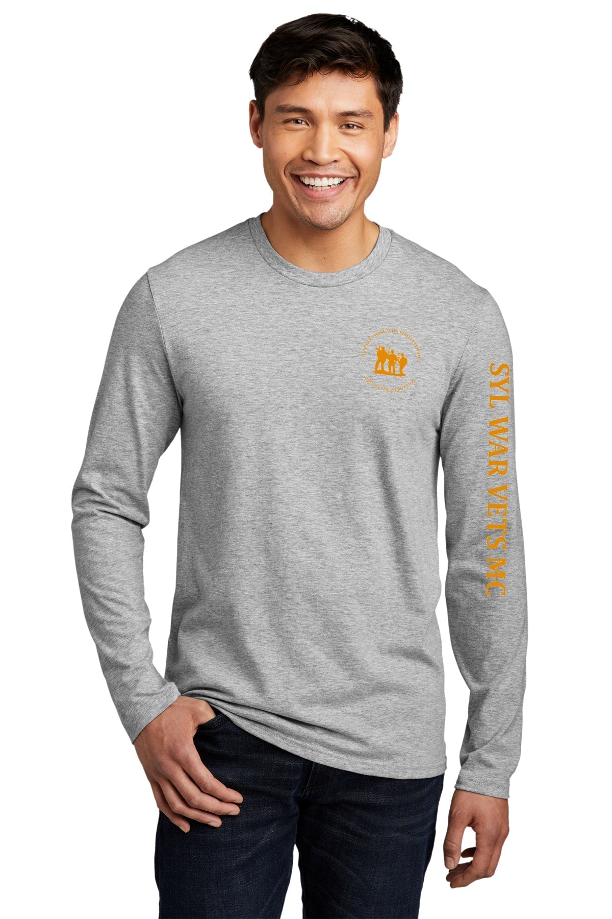Long Sleeve - Grey - Skull all Red
