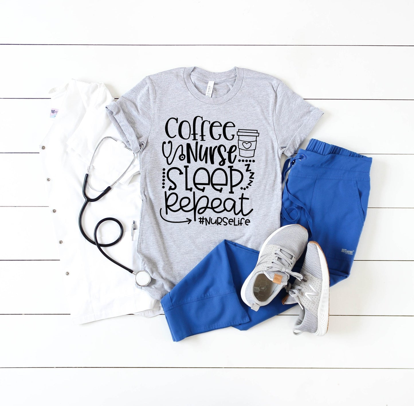 385. Coffee, Nurse, Sleep, Repeat - Black Ink