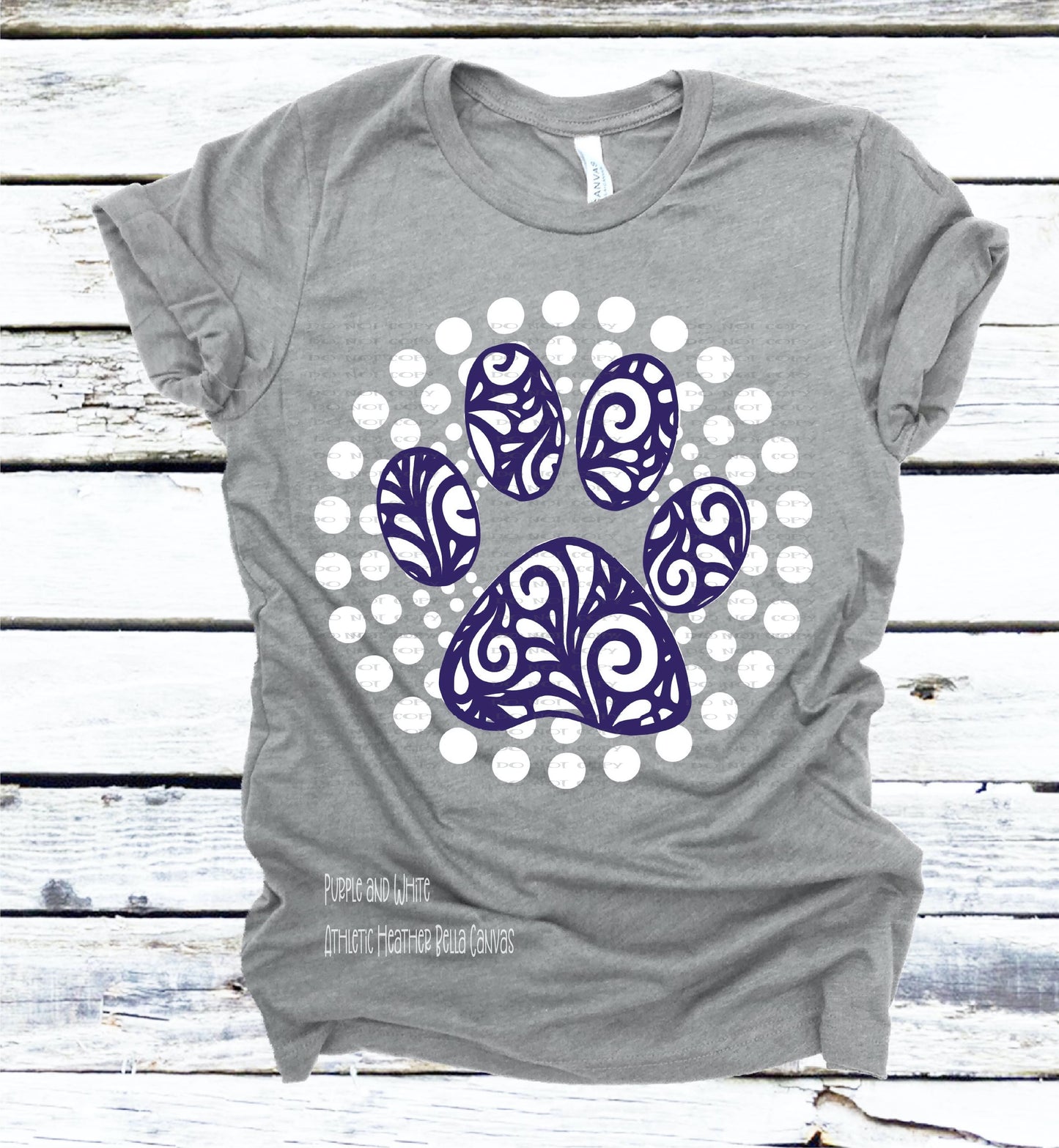 554. Purple Paw Swirl - Full Color