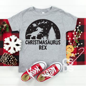 241. Christmasaurus Rex YOUTH - BLACK INK