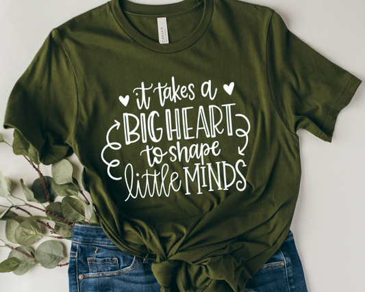 448. Big Heart to Shape Little Minds - White Ink