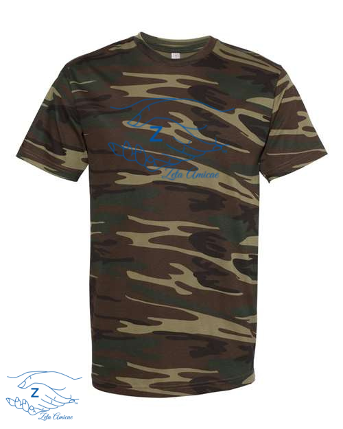 Zeta Amicae - Camo Embroidered Tee
