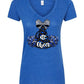 Women's Slim Fit Fine Jersey V-Neck T-Shirt - Royal - Megaphone