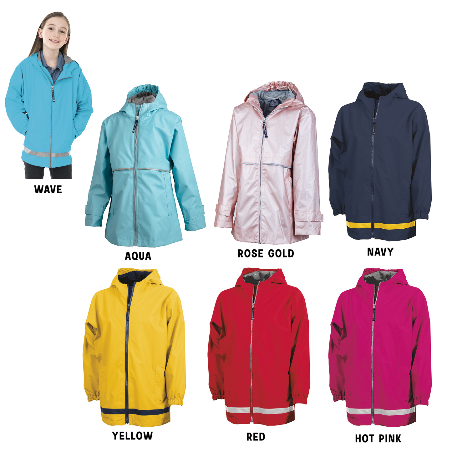 YOUTH NEW ENGLANDER® RAIN JACKET - 7 COLORS AVAILABLE