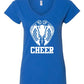 Women's Slim Fit Fine Jersey V-Neck T-Shirt - Royal - Cobra Cheer