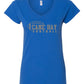 Women's Slim Fit Fine Jersey V-Neck T-Shirt - Royal - Cane Bay Football