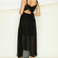 TIE GOODS TIE-STRAPS MAXI DRESS