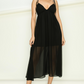TIE GOODS TIE-STRAPS MAXI DRESS