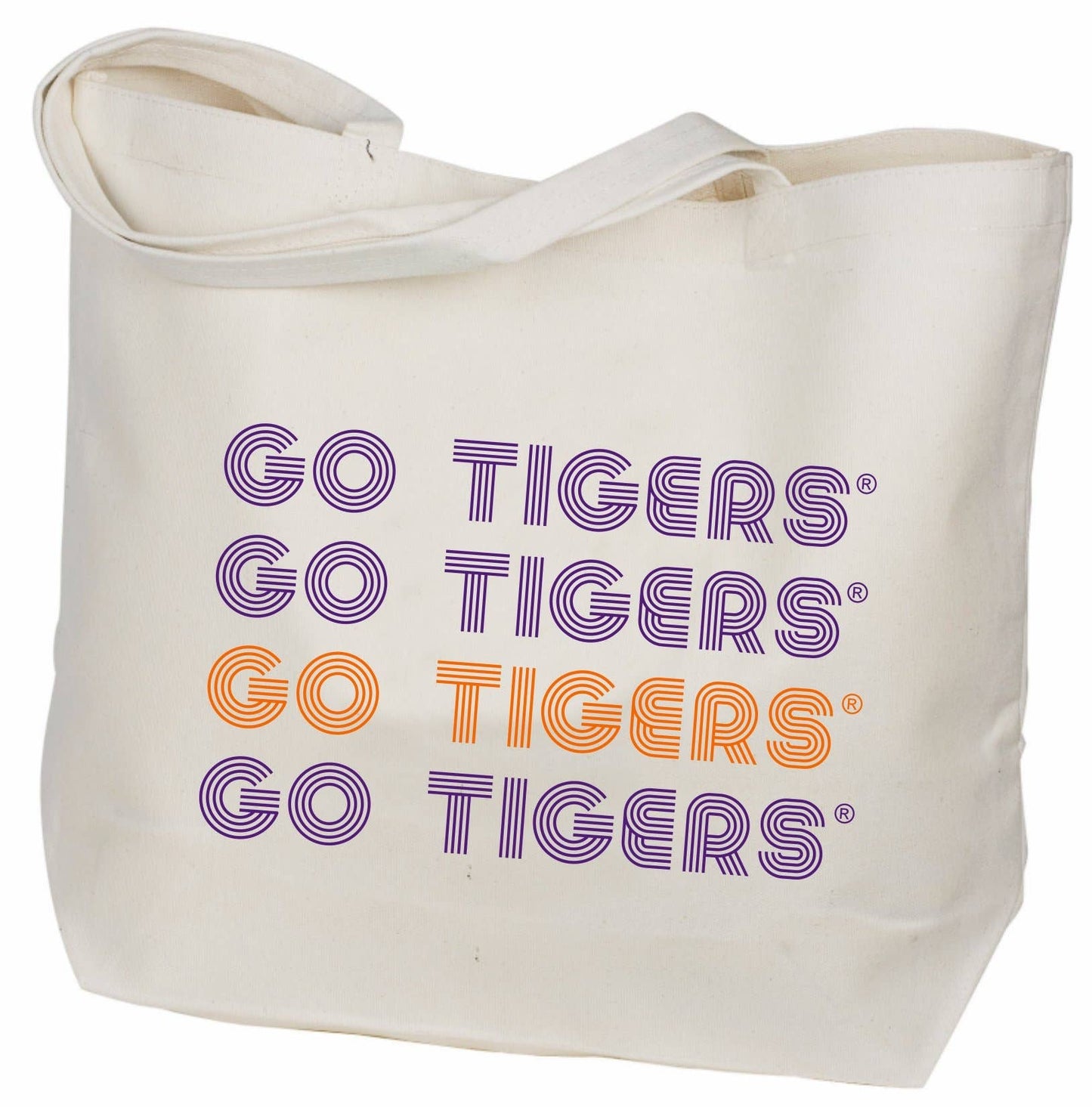 Retro Canvas Tote Bag - Clemson