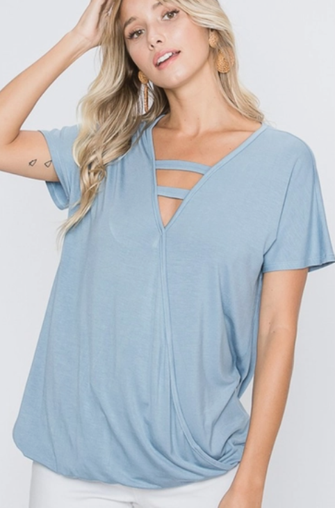 Dusty Blue Light Weight Top