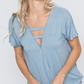 Dusty Blue Light Weight Top