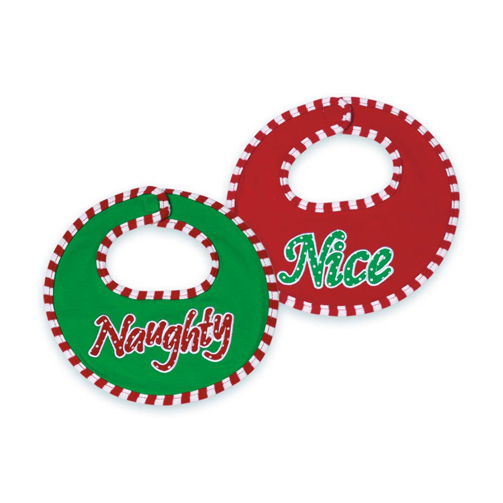 Naughty or Nice Bib Christmas baby bib
