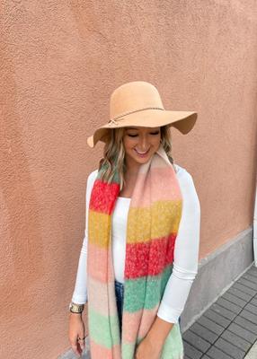 Fairbury Hat With Braided Accent Tan