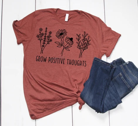 118. Grow Positive Thoughts - Black Ink
