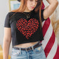 19. Leopard Heart Red - White Ink