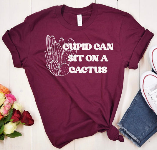 22. Cupid can sit on a cactus - White Ink